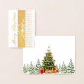 NITRO MILITIA Kerst metallic gouden folie kaart (Display)