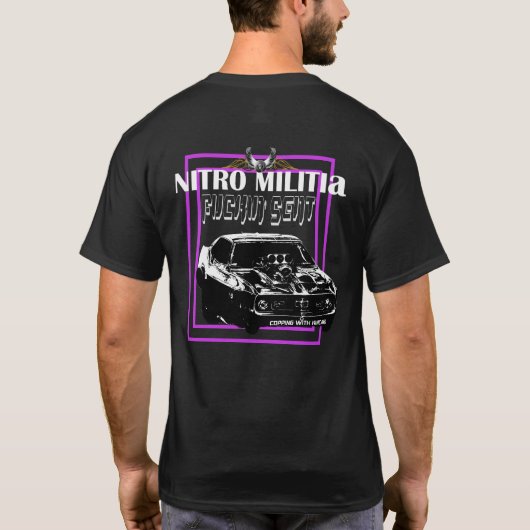 NITRO MILITIA T-shirt voor zwarte katoen #2 (Achterkant)