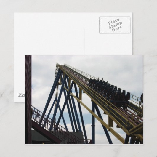 Nitro Roller Onderzetter Six Flags Great Adventure Briefkaart (Voorkant / Achterkant)