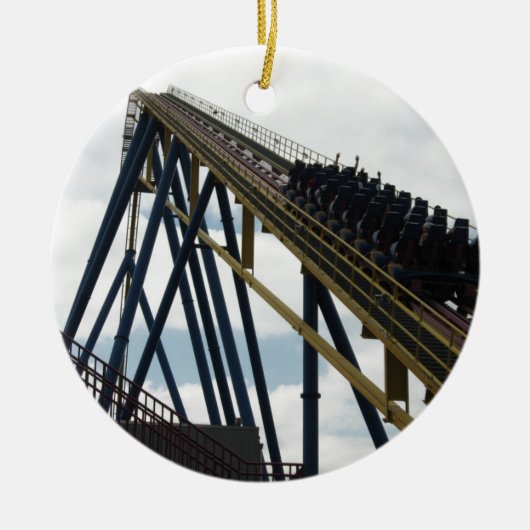 Nitro Roller Onderzetter Six Flags Great Adventure Keramisch Ornament (Voorkant)