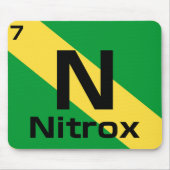 Nitrox Dive Flag Periodic Table Mousepad Muismat (Voorkant)