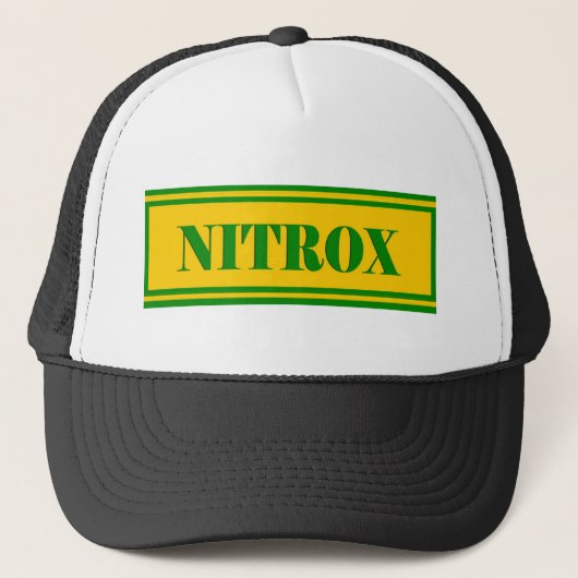 NITROX DIVING LOGO FLES NITRO SCUBA DIVER Tshirt Trucker Pet (Voorkant)