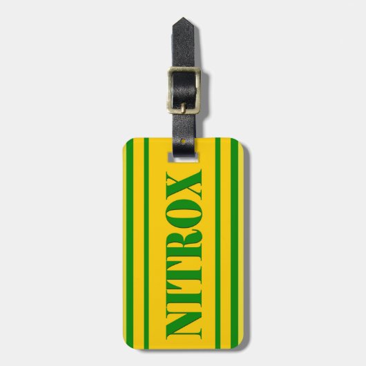 NITROX DIVING LOGO NITROX SCUBA DIVER - BAGAGELABEL (Voorkant verticaal)