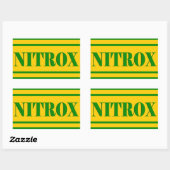 NITROX DIVING LOGO NITROX SCUBA DIVER - RECHTHOEKIGE STICKER (Vel)