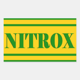 NITROX DIVING LOGO NITROX SCUBA DIVER - RECHTHOEKIGE STICKER
