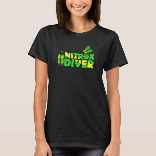 Nitrox-duiker scuba-duiken t-shirt (Voorkant)