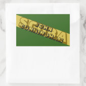 NITROX. SCUBA CAMOUFLAGE. MILITAIRE STIJL. RECHTHOEKIGE STICKER (Tas)