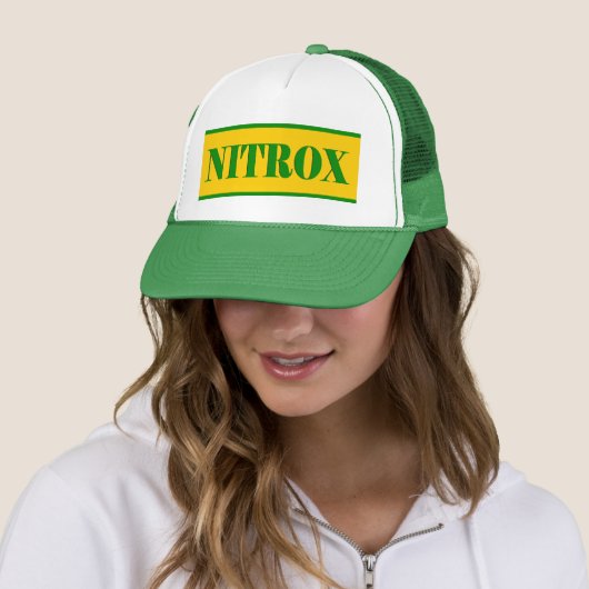 NITROX SYMBOOL GREEN YELLOW SCUBA-PET TRUCKER PET (In situ)