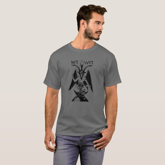 NitWit Music Rapper Baphomet Design T-shirt (Voorkant volledig)