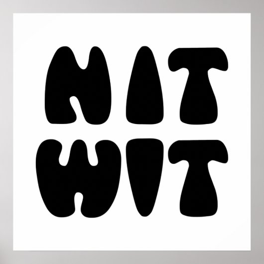 NITWIT POSTER (Voorkant)