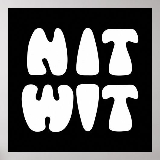 NITWIT POSTER (Voorkant)