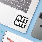 NITWIT STICKER (Laptop met iPhone)
