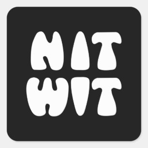 NITWIT VIERKANTE STICKER
