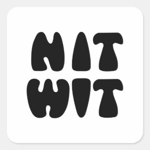 NITWIT VIERKANTE STICKER