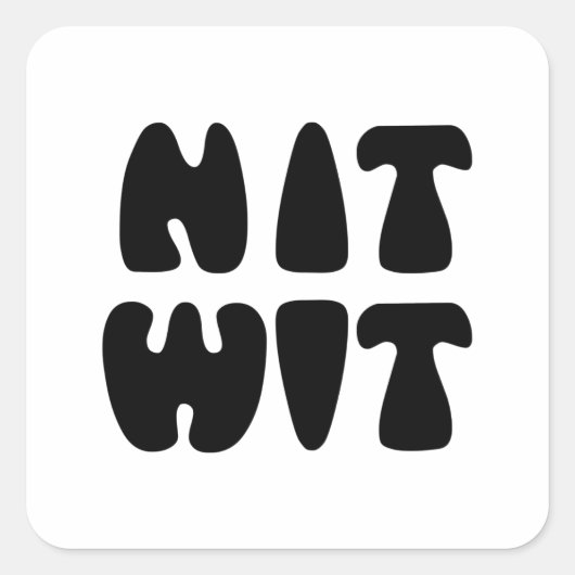 NITWIT VIERKANTE STICKER (Voorkant)