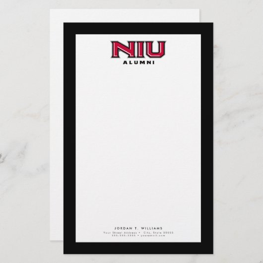 NIU Alumni Briefpapier (Voorkant / Achterkant)