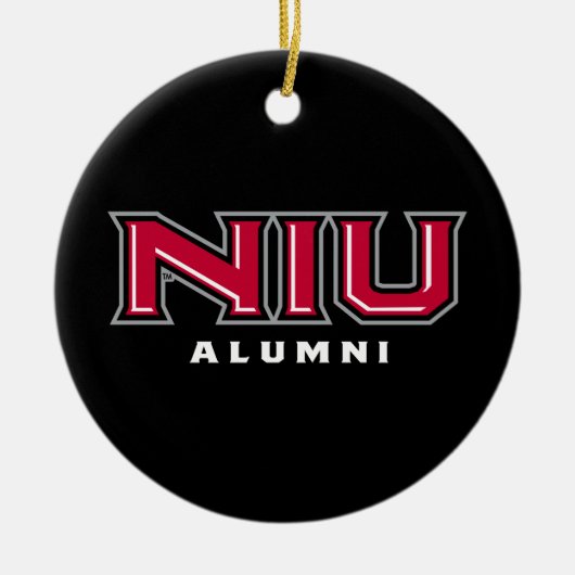 NIU Alumni Keramisch Ornament (Voorkant)