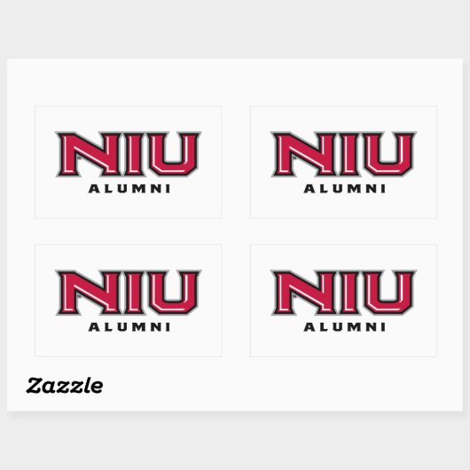 NIU Alumni Rechthoekige Sticker (Vel)