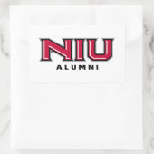NIU Alumni Rechthoekige Sticker (Tas)