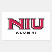 NIU Alumni Rechthoekige Sticker (Voorkant)