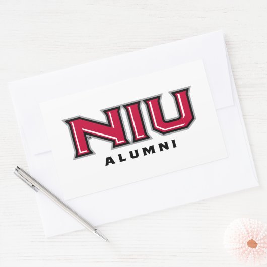 NIU Alumni Rechthoekige Sticker (Envelop)