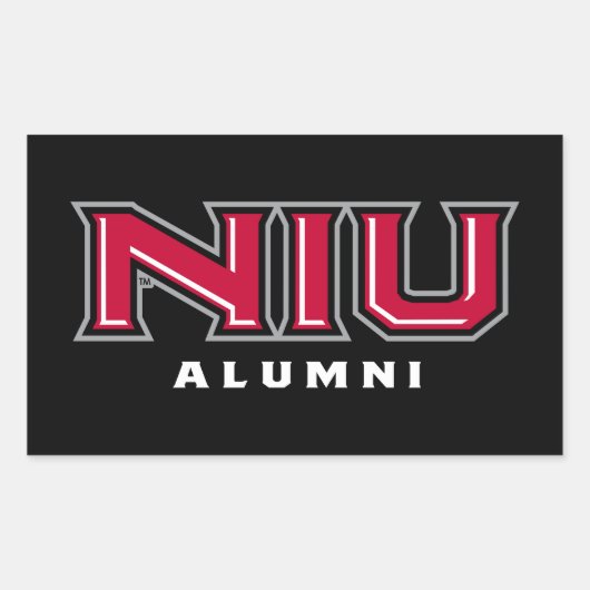 NIU Alumni Rechthoekige Sticker (Voorkant)