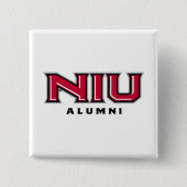 NIU Alumni Vierkante Button 5,1 Cm (Voorkant)