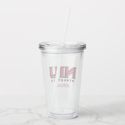 NIU Athletics Acryl Drinkbeker (Achterkant)