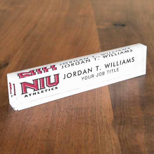 NIU Athletics Naambordje (Zijkant)