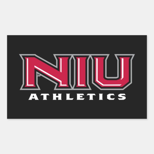 NIU Athletics Rechthoekige Sticker (Voorkant)