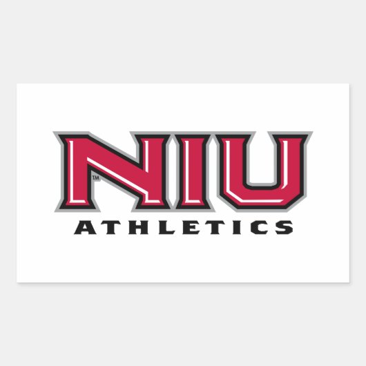 NIU Athletics Rechthoekige Sticker (Voorkant)
