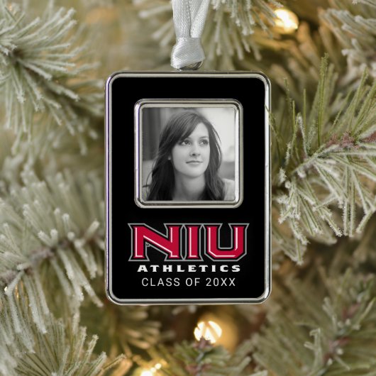 NIU Athletics Verzilverd Omlijst Ornament (Boom)