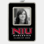 NIU Athletics Verzilverd Omlijst Ornament (Voorkant)