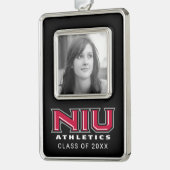 NIU Athletics Verzilverd Omlijst Ornament (Links)