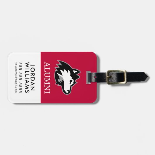NIU Huskies Alumni Bagagelabel (Voorkant horizontaal)