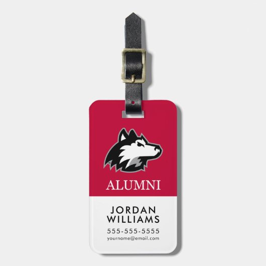 NIU Huskies Alumni Bagagelabel (Voorkant verticaal)