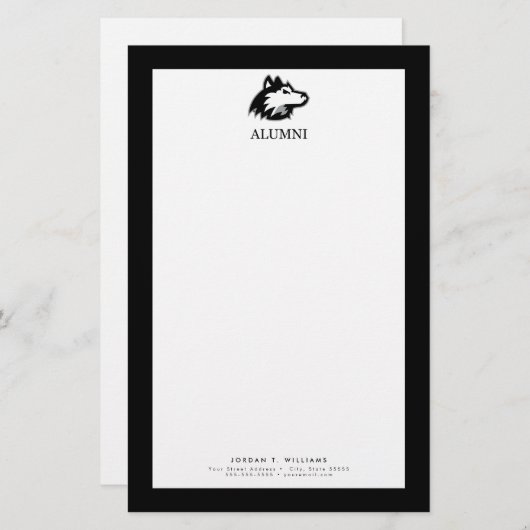 NIU Huskies Alumni Briefpapier (Voorkant / Achterkant)