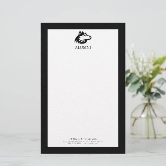 NIU Huskies Alumni Briefpapier (Staand voorkant)