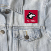 NIU Huskies Alumni Vierkante Button 5,1 Cm (In situ)