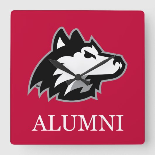 NIU Huskies Alumni Vierkante Klok (Voorkant)