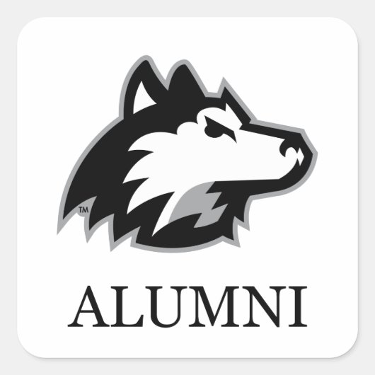 NIU Huskies Alumni Vierkante Sticker (Voorkant)
