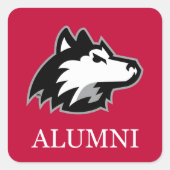 NIU Huskies Alumni Vierkante Sticker (Voorkant)
