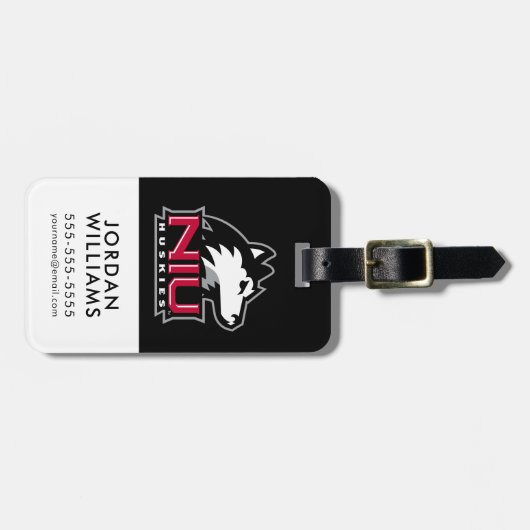 NIU Huskies Bagagelabel (Voorkant horizontaal)