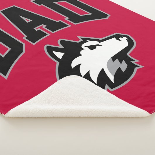 NIU Huskies Dad Sherpa Deken (3/4)