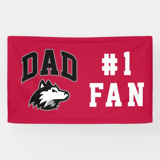 NIU Huskies Dad Spandoek (Horizontaal)
