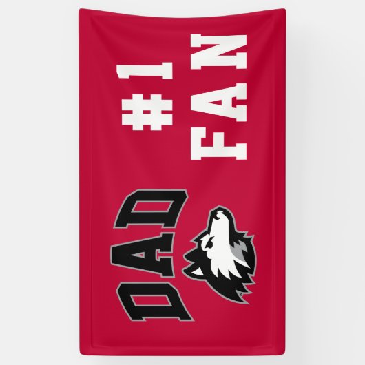 NIU Huskies Dad Spandoek (Verticaal)