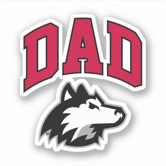 NIU Huskies Dad Sticker (Voorkant)