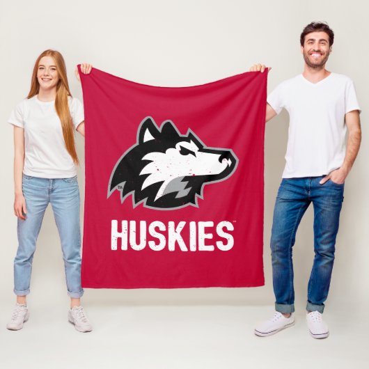 NIU Huskies Distress Fleece Deken (In situ)