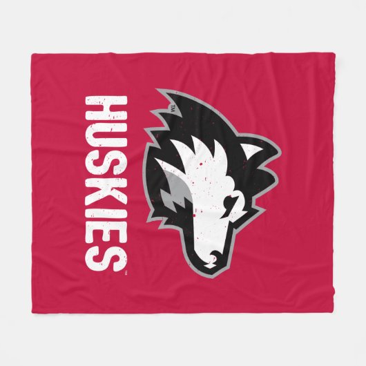 NIU Huskies Distress Fleece Deken (Voorkant (Horizontaal))