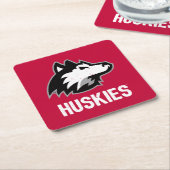 NIU Huskies Distress Kartonnen Onderzetters (Schuin)